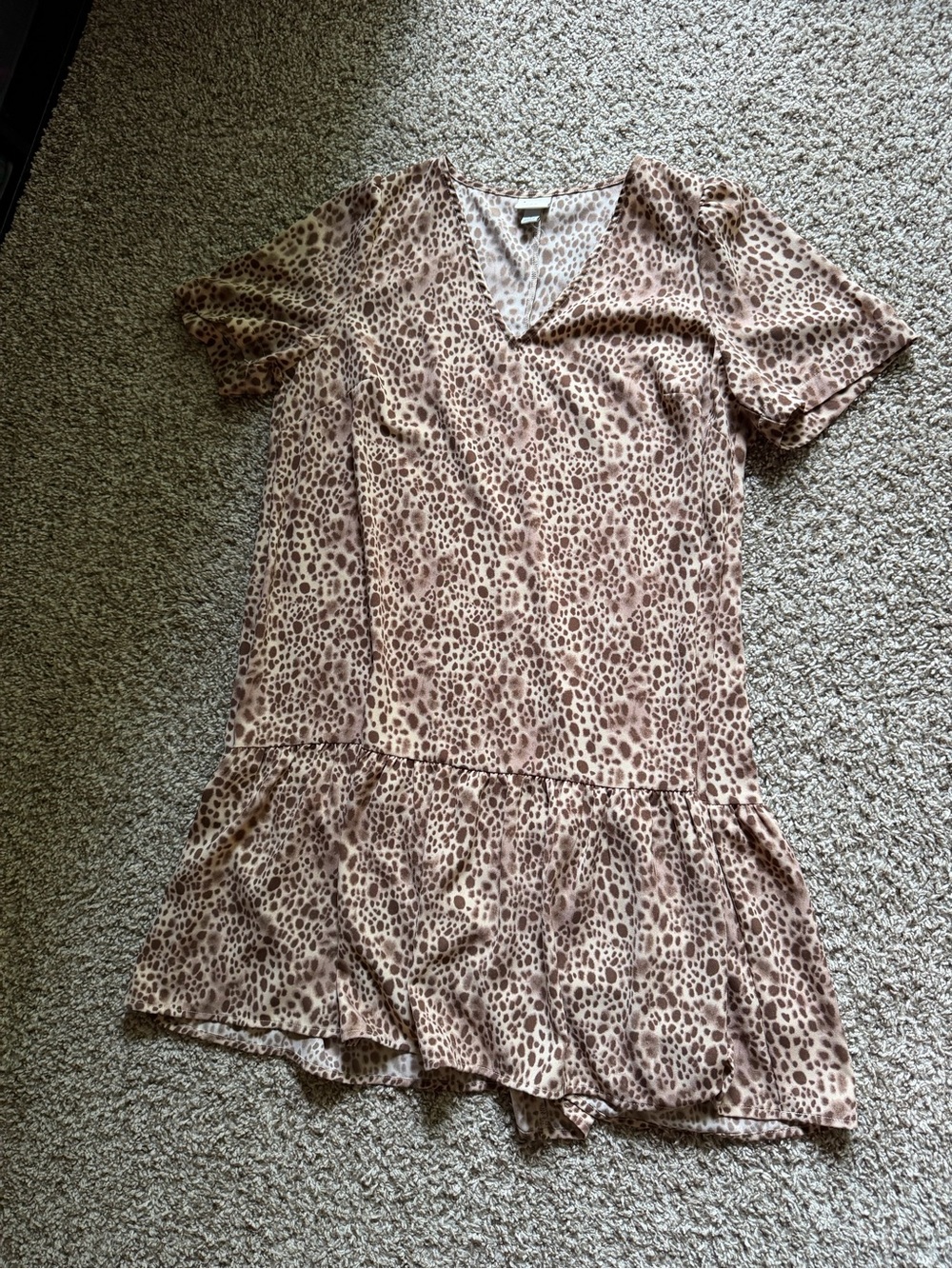 a new day Brown Leopard Print V-Neck Top